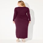 Curvy Collection Draped Midi Dress image number null