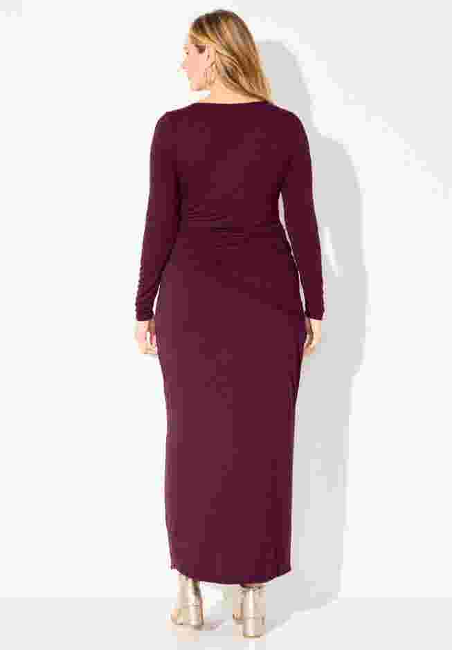 Curvy Collection Draped Midi Dress image number 1