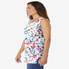 Perfect Printed Sleeveless Shirred V-Neck Tunic image number 2