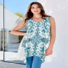 Plus Size Handkerchief Hem Tunic Tank Top image number null