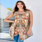 Handkerchief Hem Tunic Tank image number null