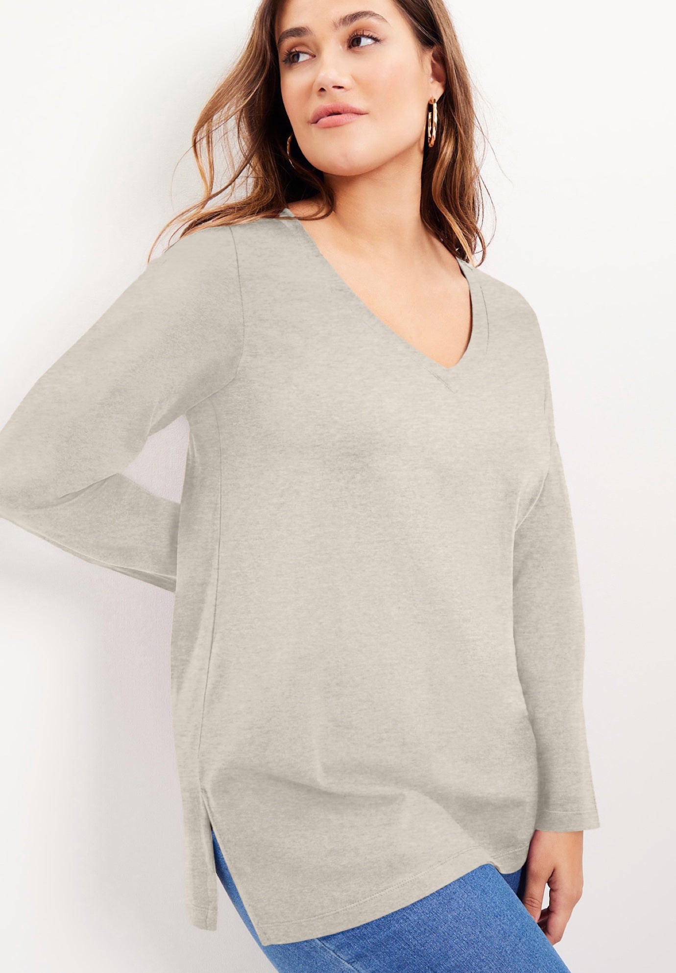 Long-Sleeve V-Neck One + Only Tunic image number 0