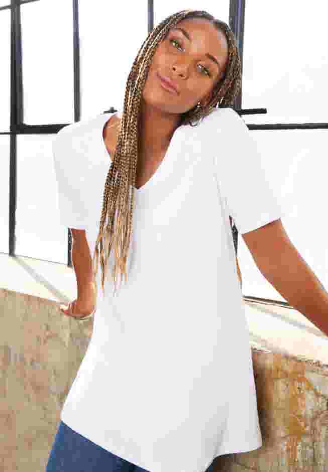 Short-Sleeve V-Neck One + Only Tunic image number 0