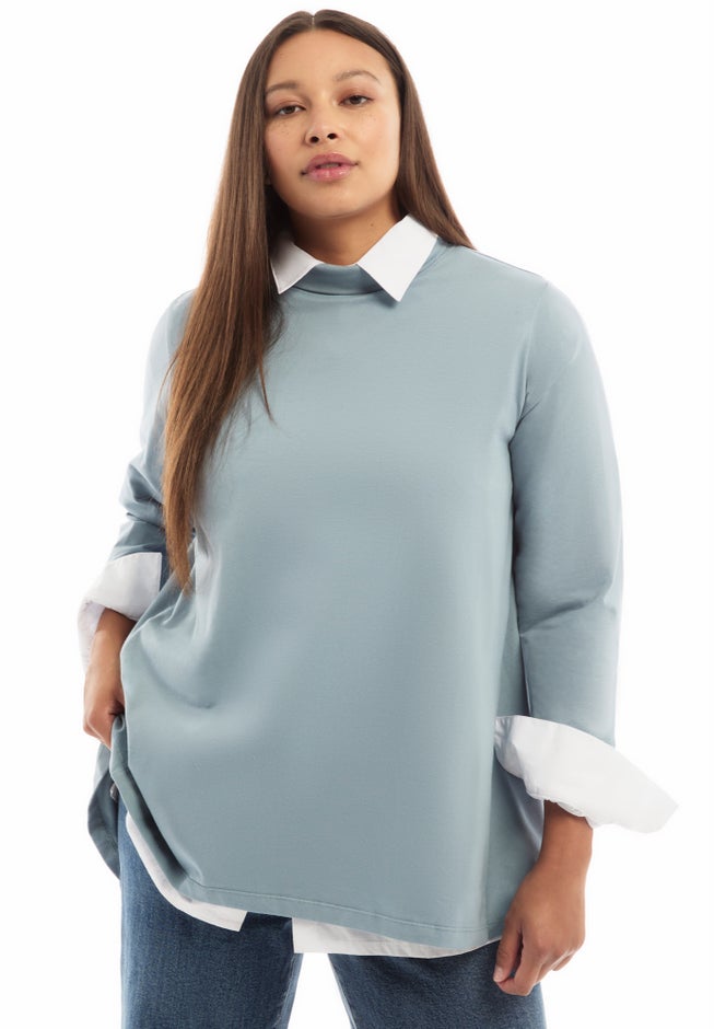 One+Only Mock-Neck Tunic image number 0