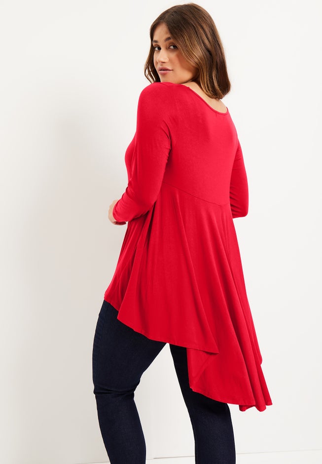 Long-Sleeve High-Low Tunic image number 1