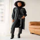 Stretch Button Front Duster Cardigan Sweater image number 0
