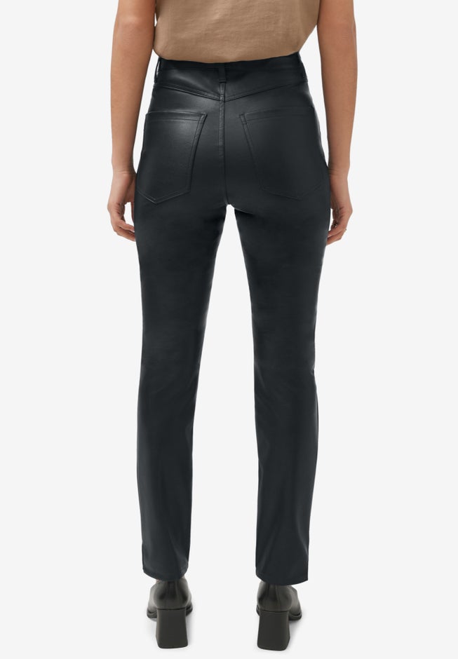 5-Pocket Faux Leather Pants image number 1