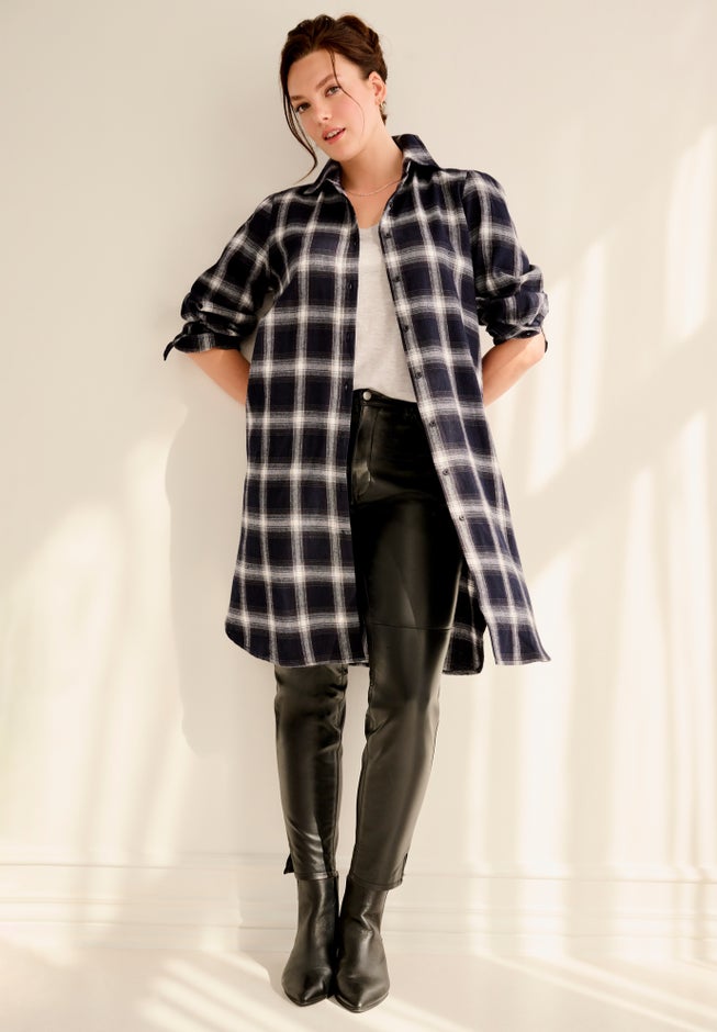 5-Pocket Faux Leather Pants image number 4