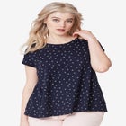 Cotton Jersey Slub Cap Sleeve Trapeze Tee image number null