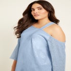 Sequin One-Shoulder Top image number null