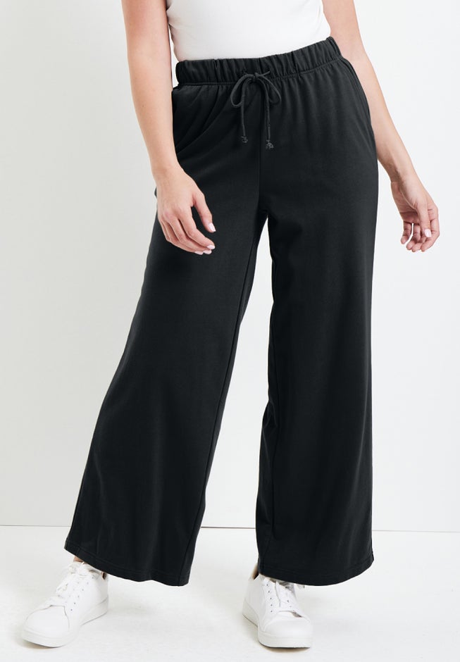 French Terry Wide-Leg Pant image number 0