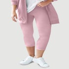 Cotton Spandex Elastic Waist Capri Leggings image number null