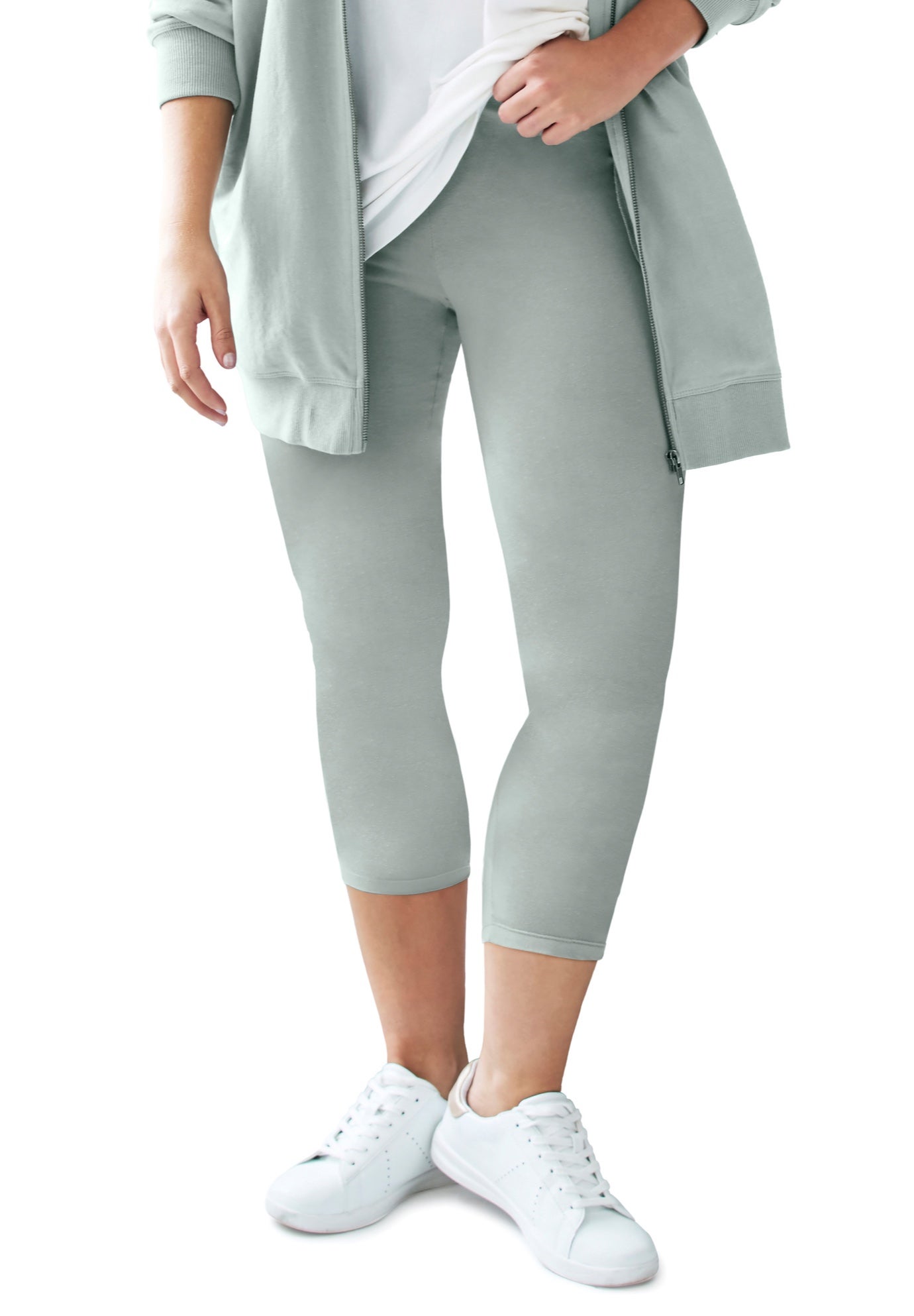 Stretch Knit Capri Legging image number 0