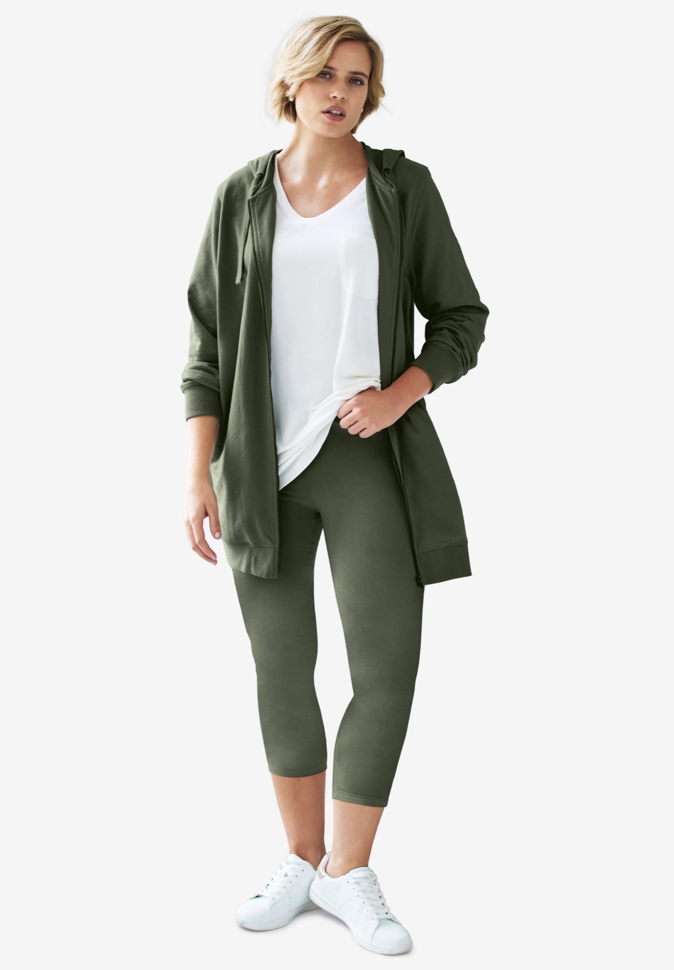 Knit Capri Leggings image number 0