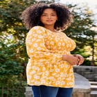 Smocking Blouson Sleeve Blouse image number 1