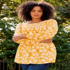 Smocking Blouson Sleeve Blouse image number 0
