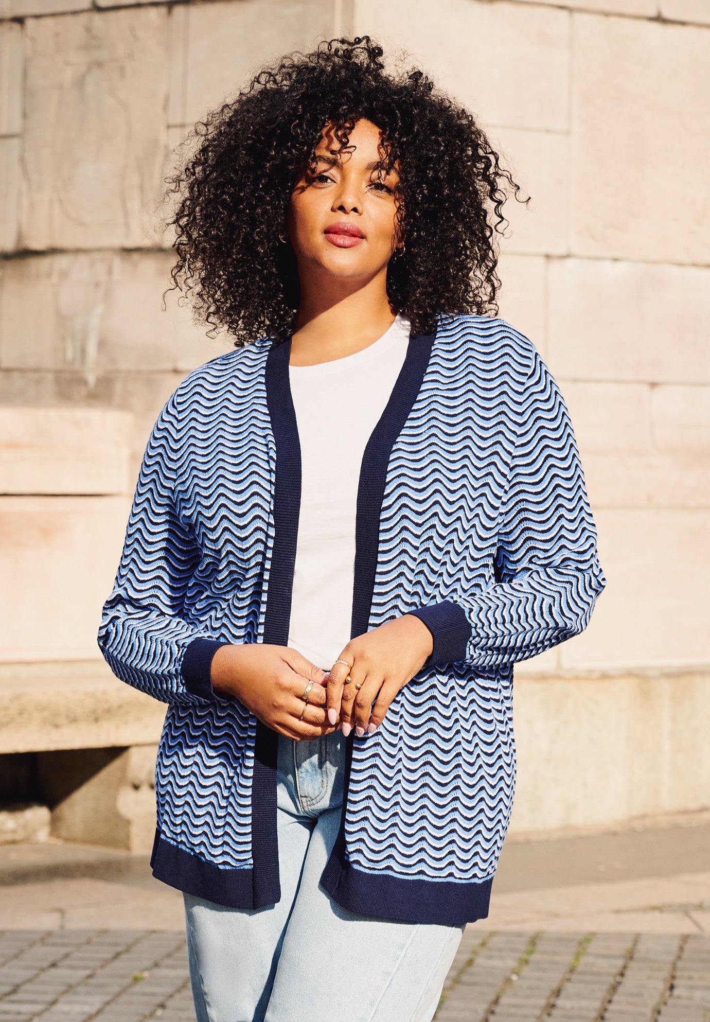 Poet Sleeve Open Cardigan Sweater image number 0