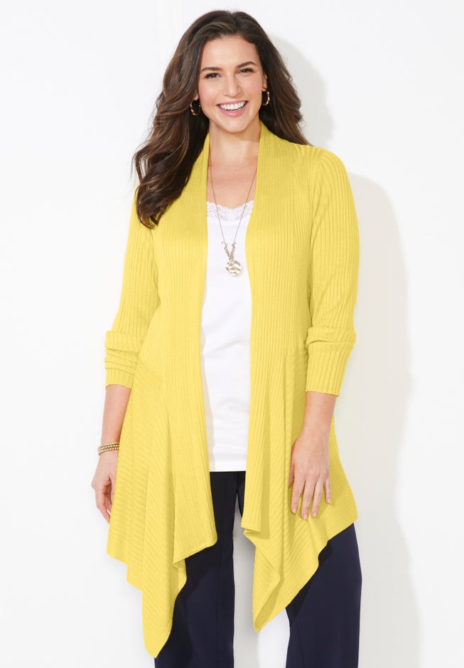 Mixed Rib Drape Cardigan image number 0