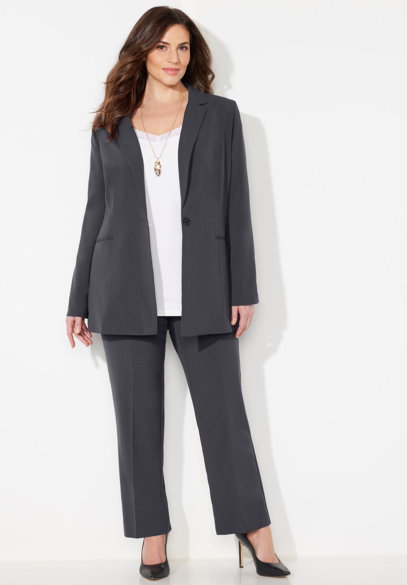 Right Fit&trade; Curvy Blazer image number 0