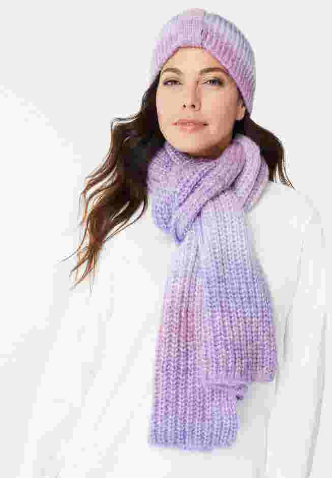 Ombre Knitted Headband and Scarf Set. image number 0