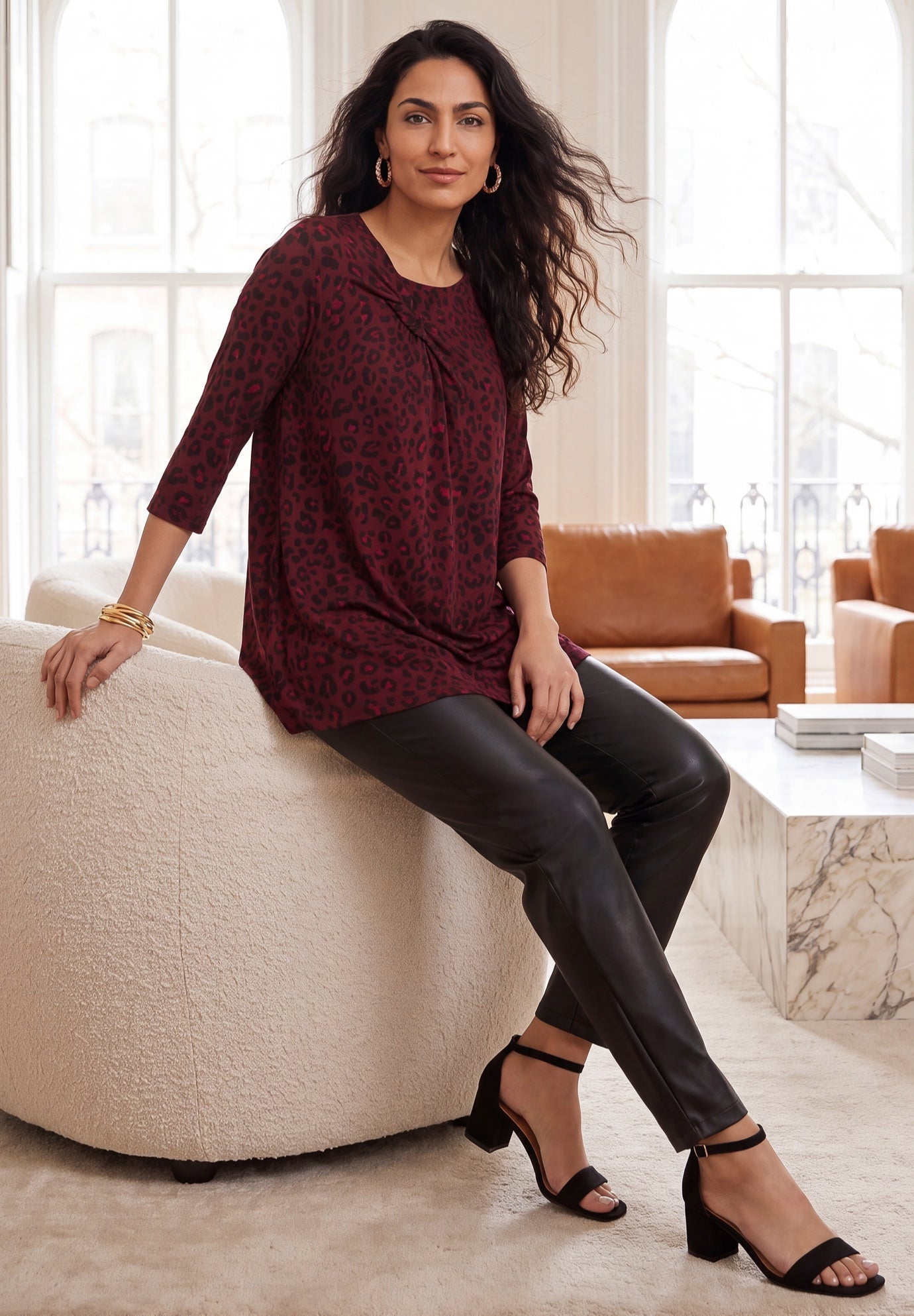Twist-Front Trapeze Tunic image number 0