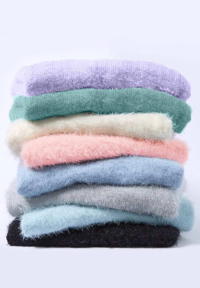 Eyelash Lace Neck Sweater image number 2