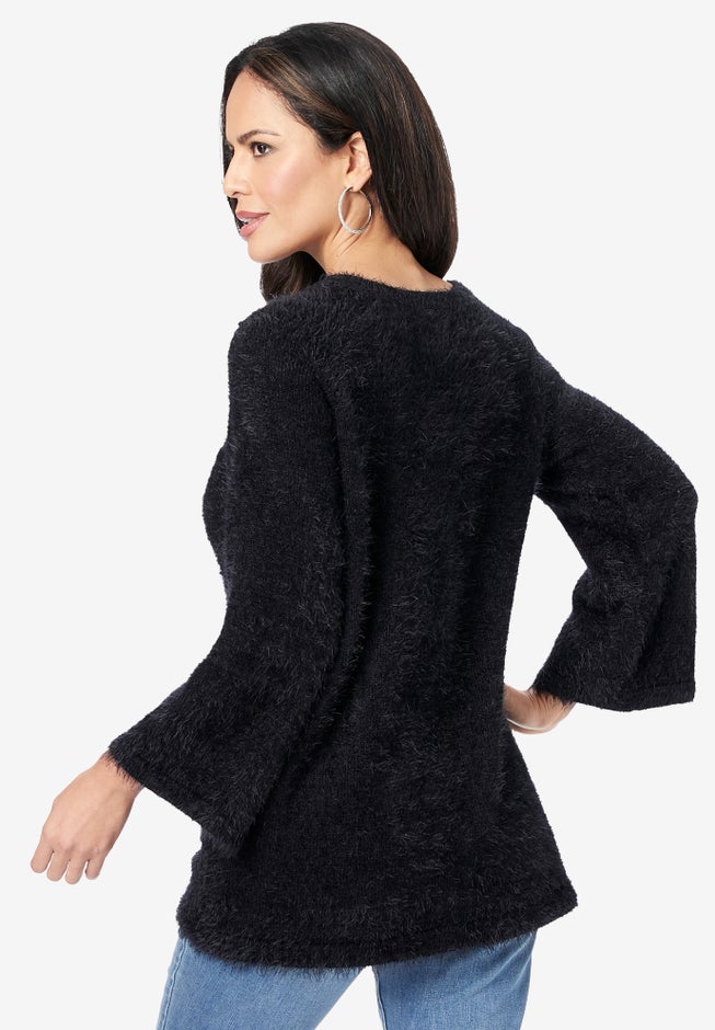 Eyelash Lace Neck Sweater image number 1