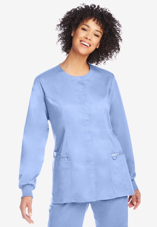 Modern Classic Snap Front Scrub Jacket image number null