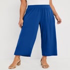 Stretch Knit Wide Leg Crop Pant image number null