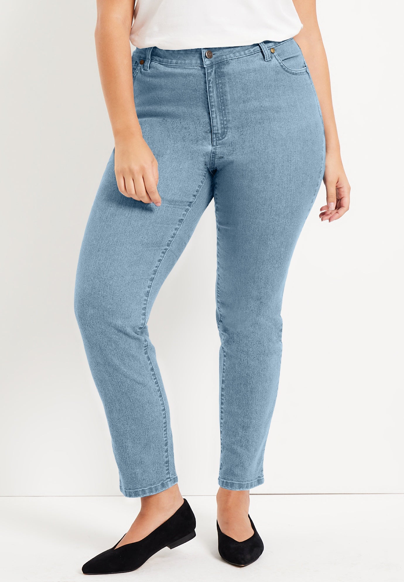 Curvie Fit Straight-Leg Jeans image number 0