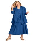 2-Fer Cardigan & Attached Lace Tunic image number null