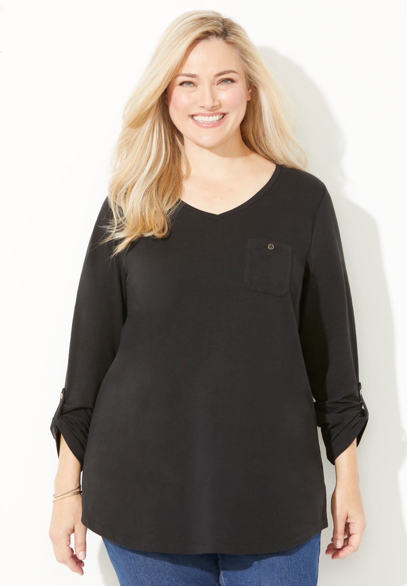 Liz&Me&reg; V-Neck Top image number 0