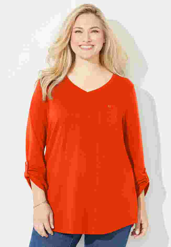 Liz&Me® V-Neck Top image number 0