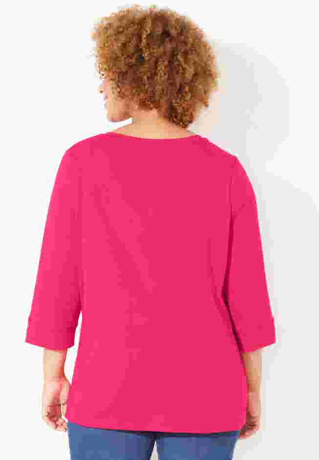 Liz&Me® Knit Henley Top image number 1