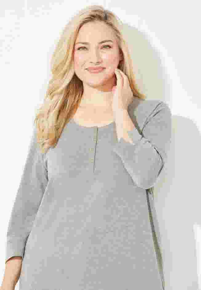 Liz&Me® Knit Henley Top image number 3