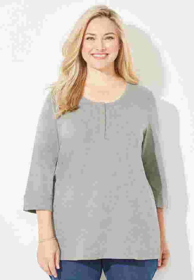 Liz&Me® Knit Henley Top image number 0