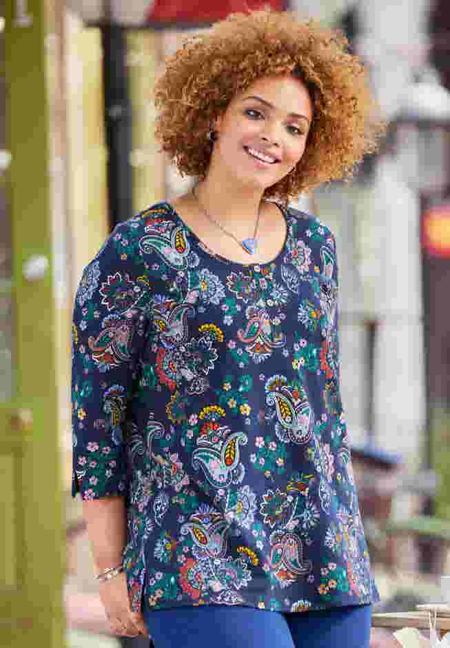 Liz&Me® Knit Henley Top image number 0