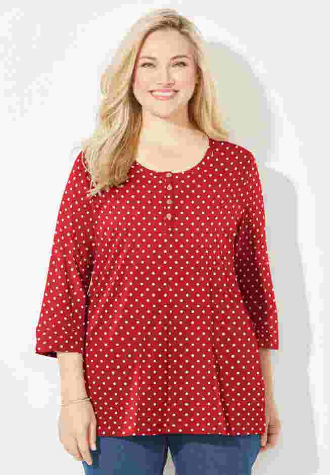 Liz&Me® Knit Henley Top image number 0