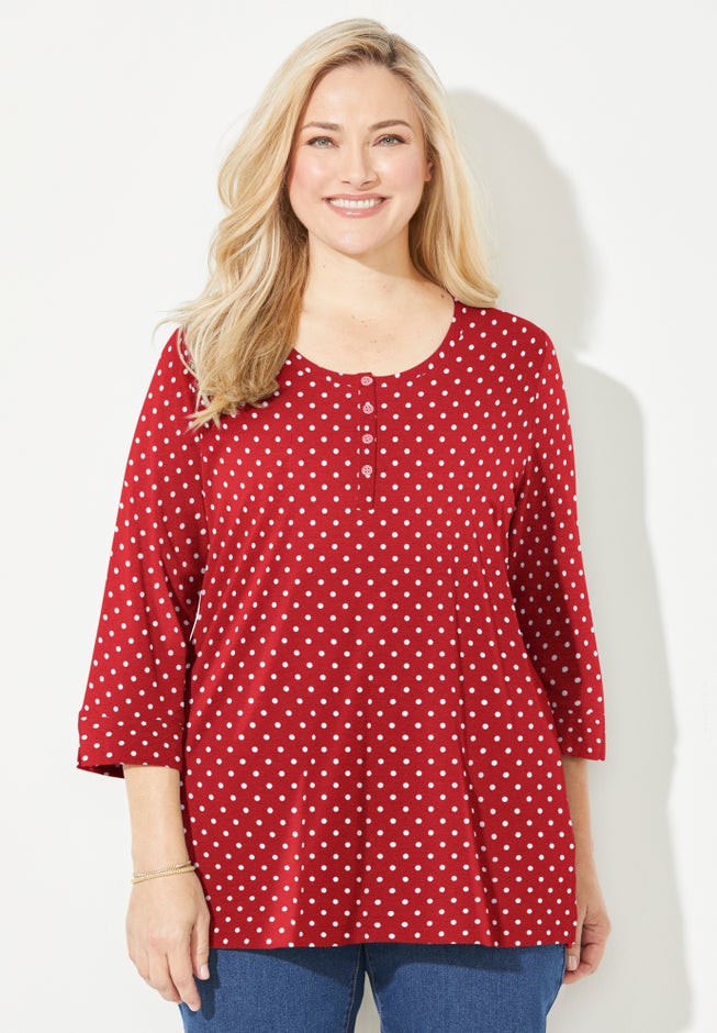 Liz&Me® Knit Henley Top image number 0