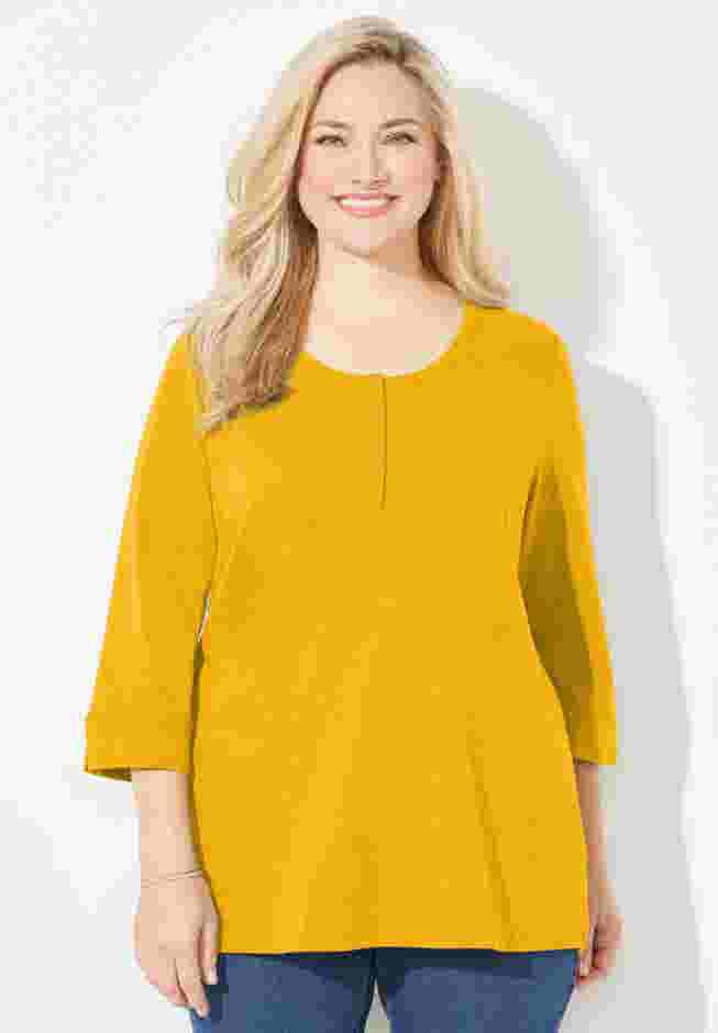 Liz&Me® Knit Henley Top image number 0