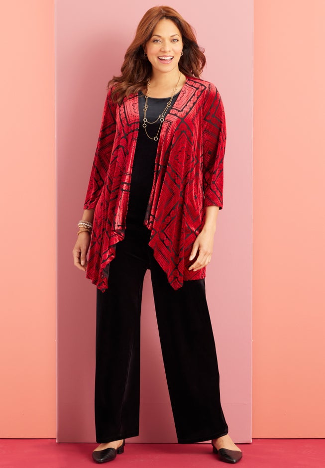 AnyWear Velvet Wide Leg Pant image number 4