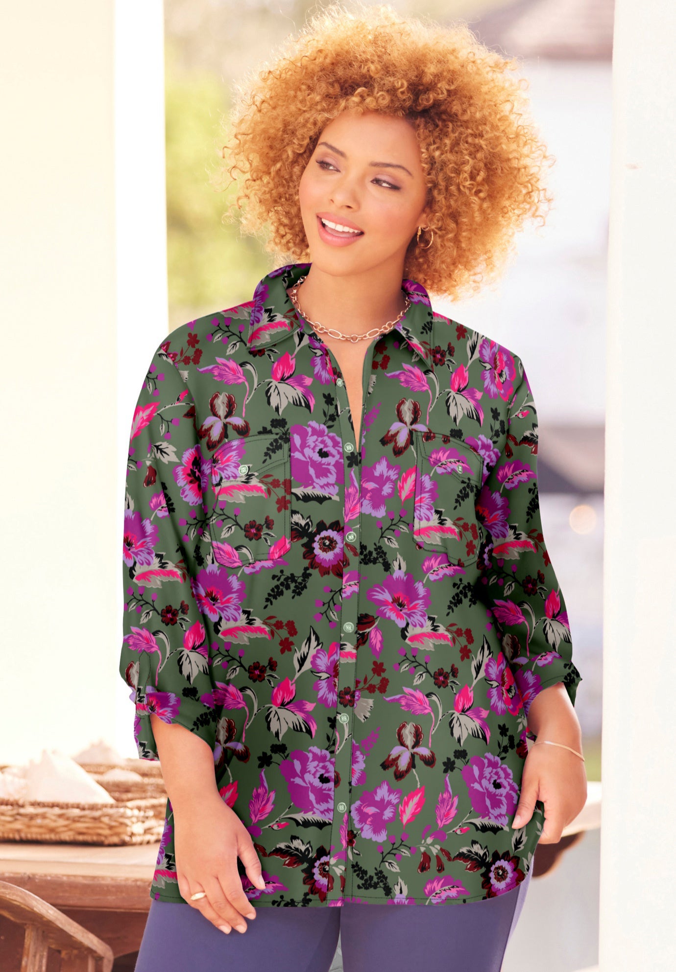 Liz&Me® Camp Shirt image number 0