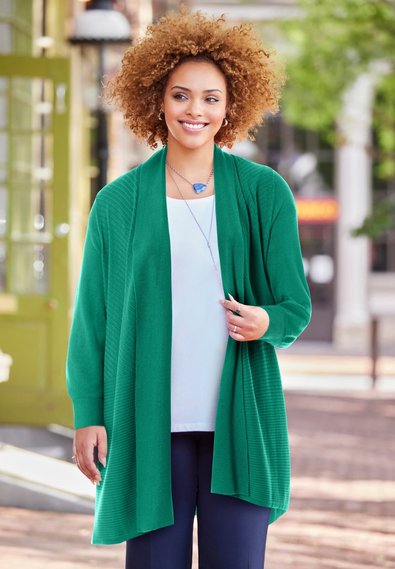 Liz&Me&reg; Draped Cardigan image number 0