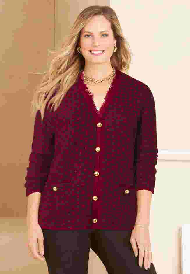Liz&Me® Tweed Button Cardigan image number 0