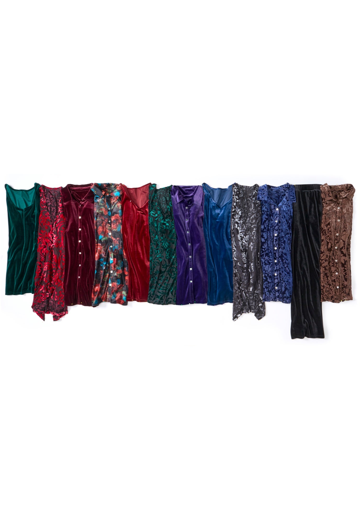 AnyWear Velvet Burnout Cascade Cardigan image number 2