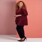 AnyWear Velvet Burnout Cascade Cardigan image number 2