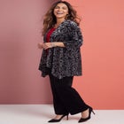 AnyWear Velvet Burnout Cascade Cardigan image number 2