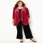 AnyWear Velvet Burnout Cascade Cardigan image number null