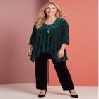 AnyWear Velvet Burnout Cascade Cardigan image number 0