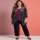 AnyWear Velvet Burnout Cascade Cardigan image number 0